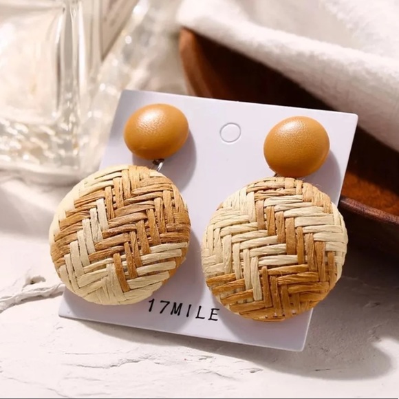 Jewelry - 🧺 BOHO Circular Woven Trendy Earrings 🧺